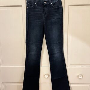 7 For All Mankind Dark Blue Flare Jeans